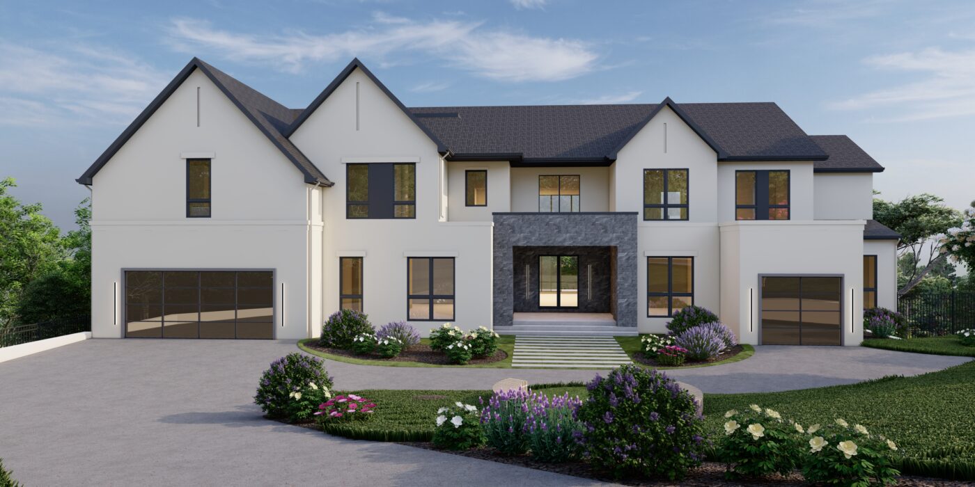 Front view rendering of 7009 Natalie Ln, Bethesda, MD