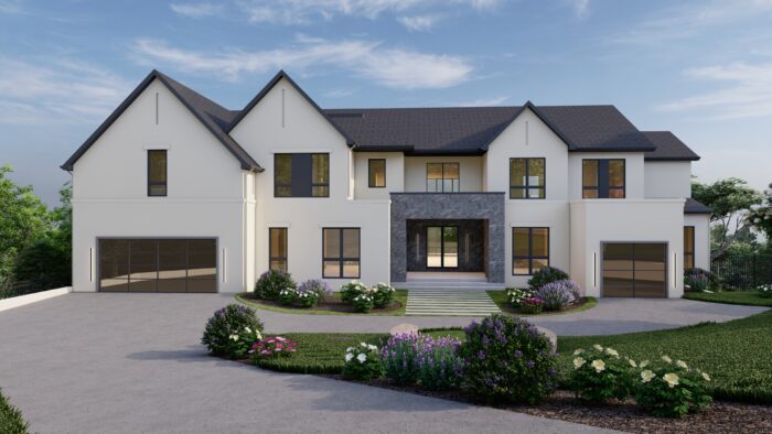 Front view rendering of 7009 Natalie Ln, Bethesda, MD